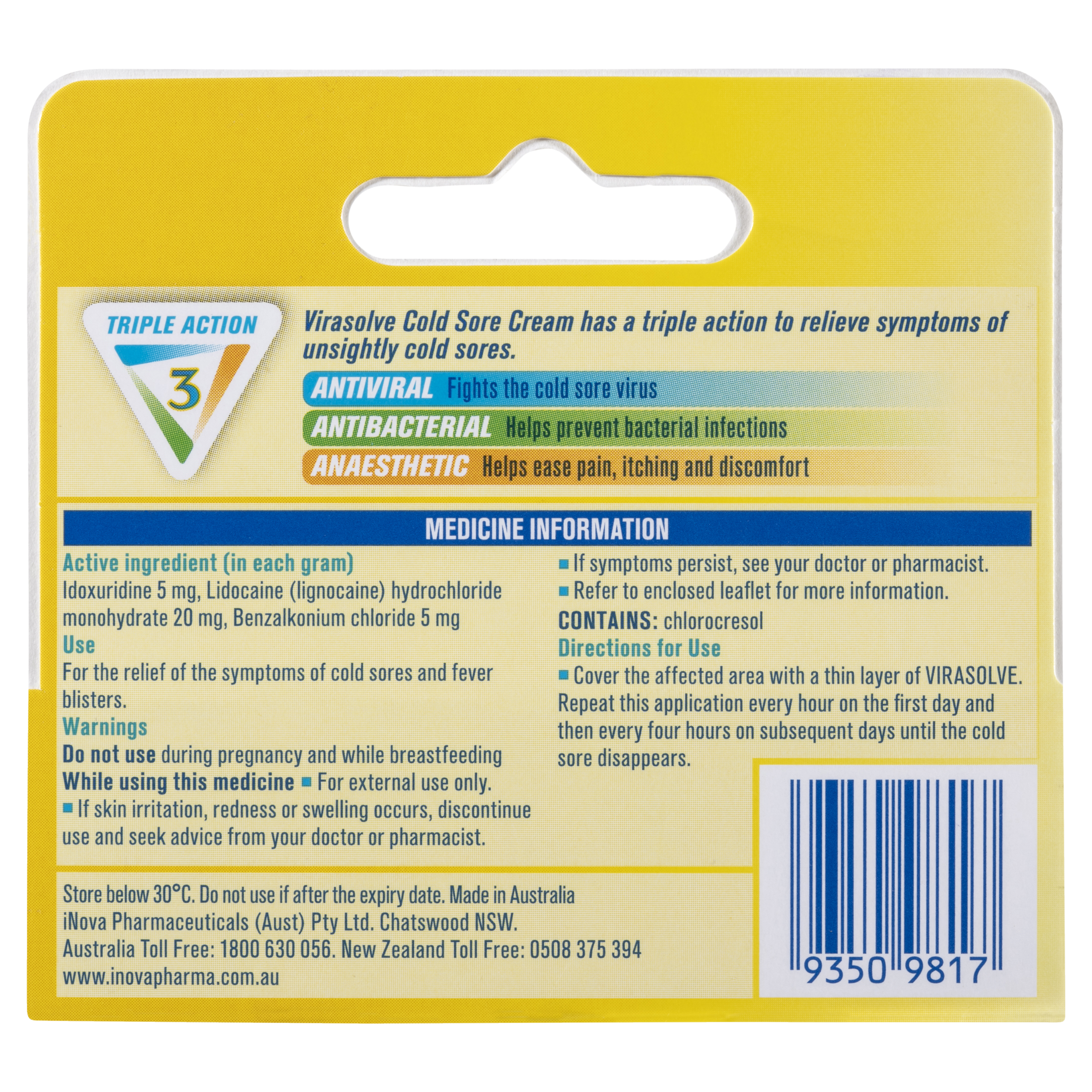 Virasolve Cold Sore Cream