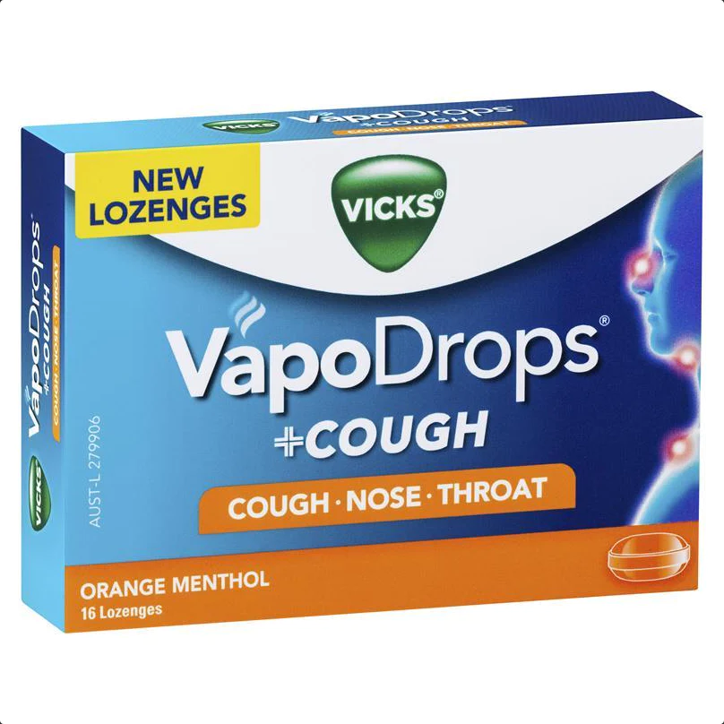 Vicks VapoDrops Cough Orange Menthol Vicks VapoDrops Cough Orange Menthol