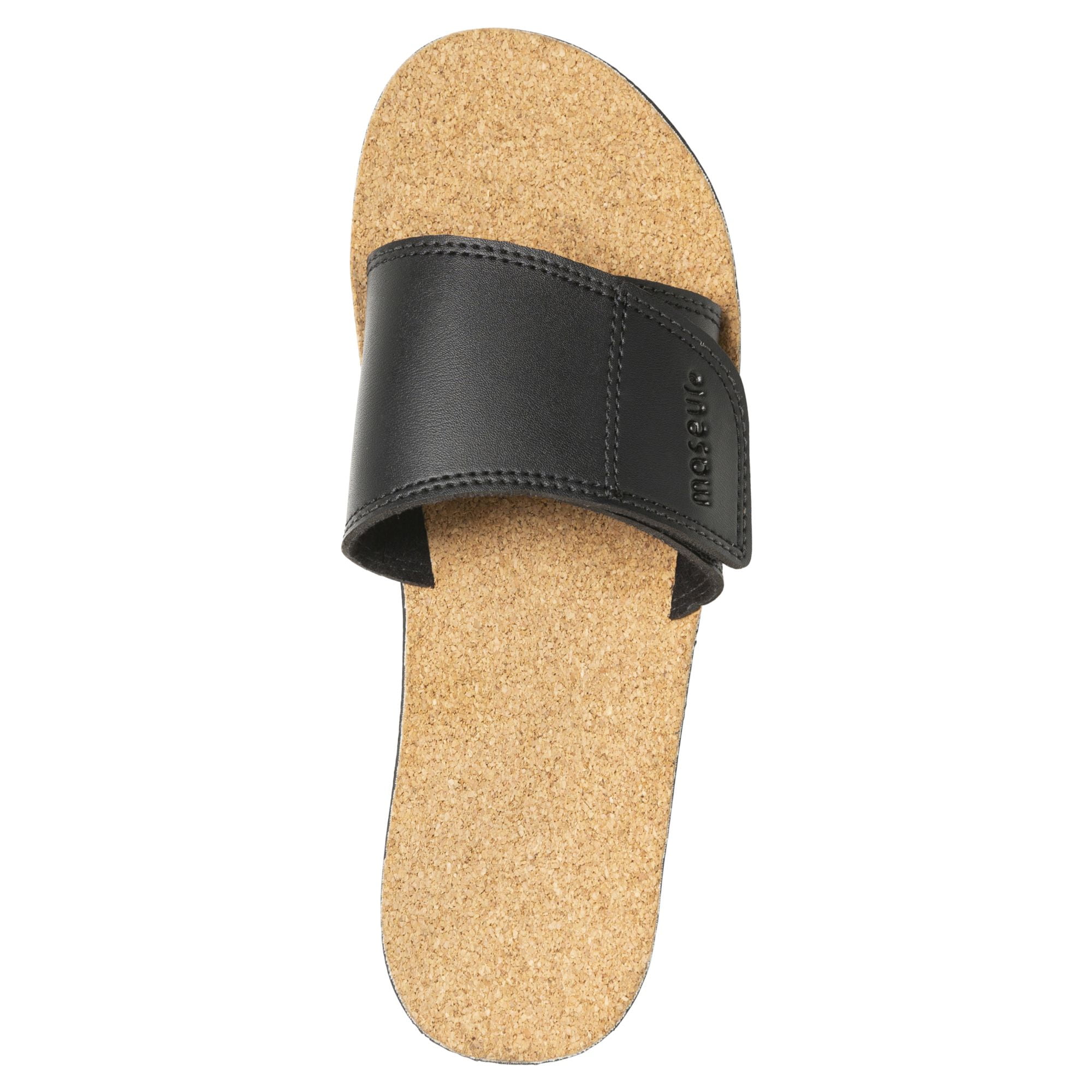 Maseur Gentle Massage Sandals – Black, Size 9 (AU) / 10-11 (US) – Arch, Heel & Toe Support, Cork Lining
