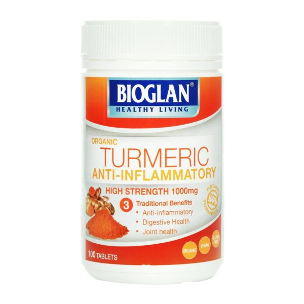 Bioglan Organics Turmeric 1000mg 100 Tablets