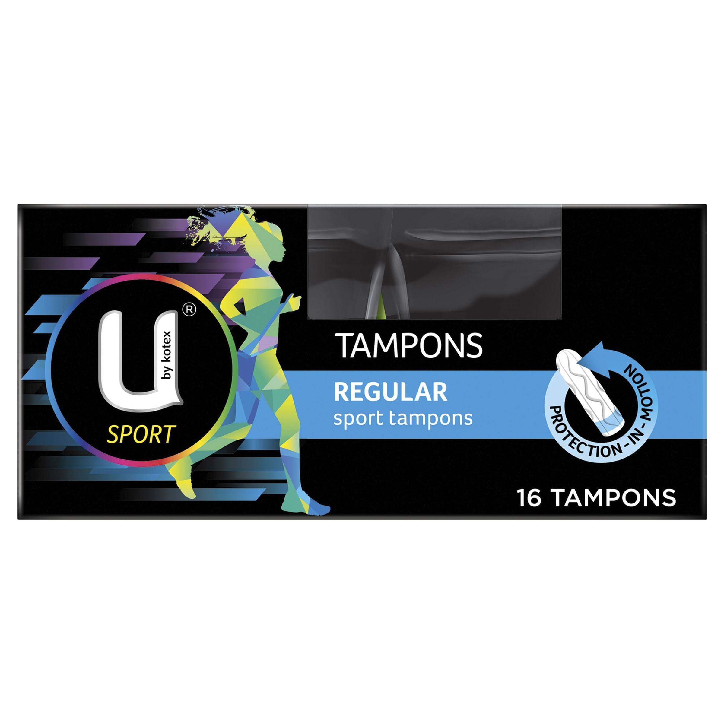 U by Kotex Regular Sports Tampons 16 Pack