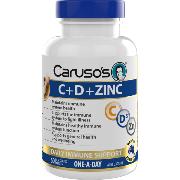 Caruso’s C + D + Zinc 60 Tablets