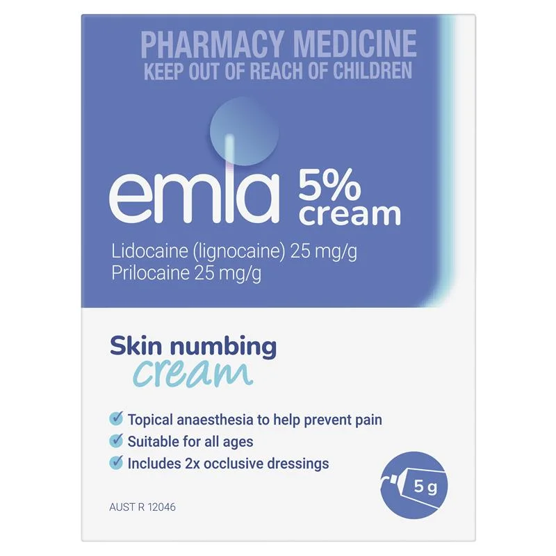 Buy Emla Cream 1 x 5g Tubes + 2 Dressings | Topical Anaesthesia | Online  Discount Chemist