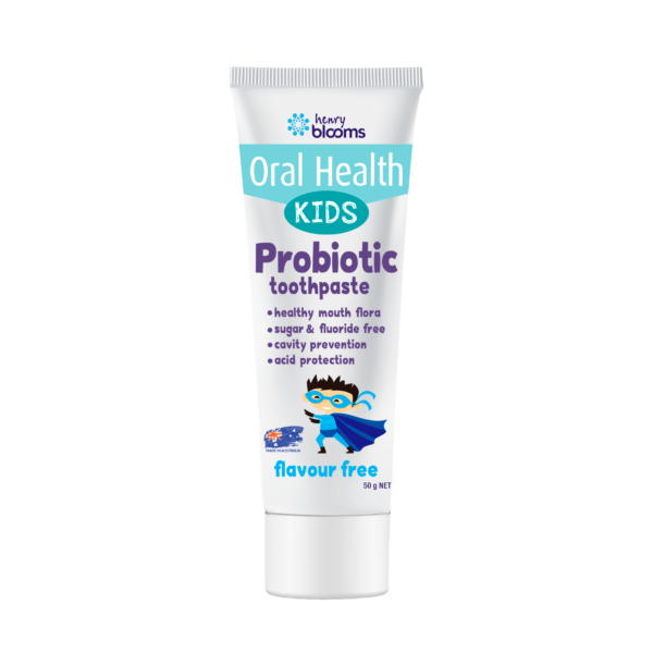 Henry Blooms Kids Probiotic Toothpaste Flavour Free 50ml