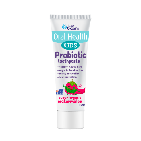 Henry Blooms Kids Probiotic Toothpaste Organic Watermelon 50g