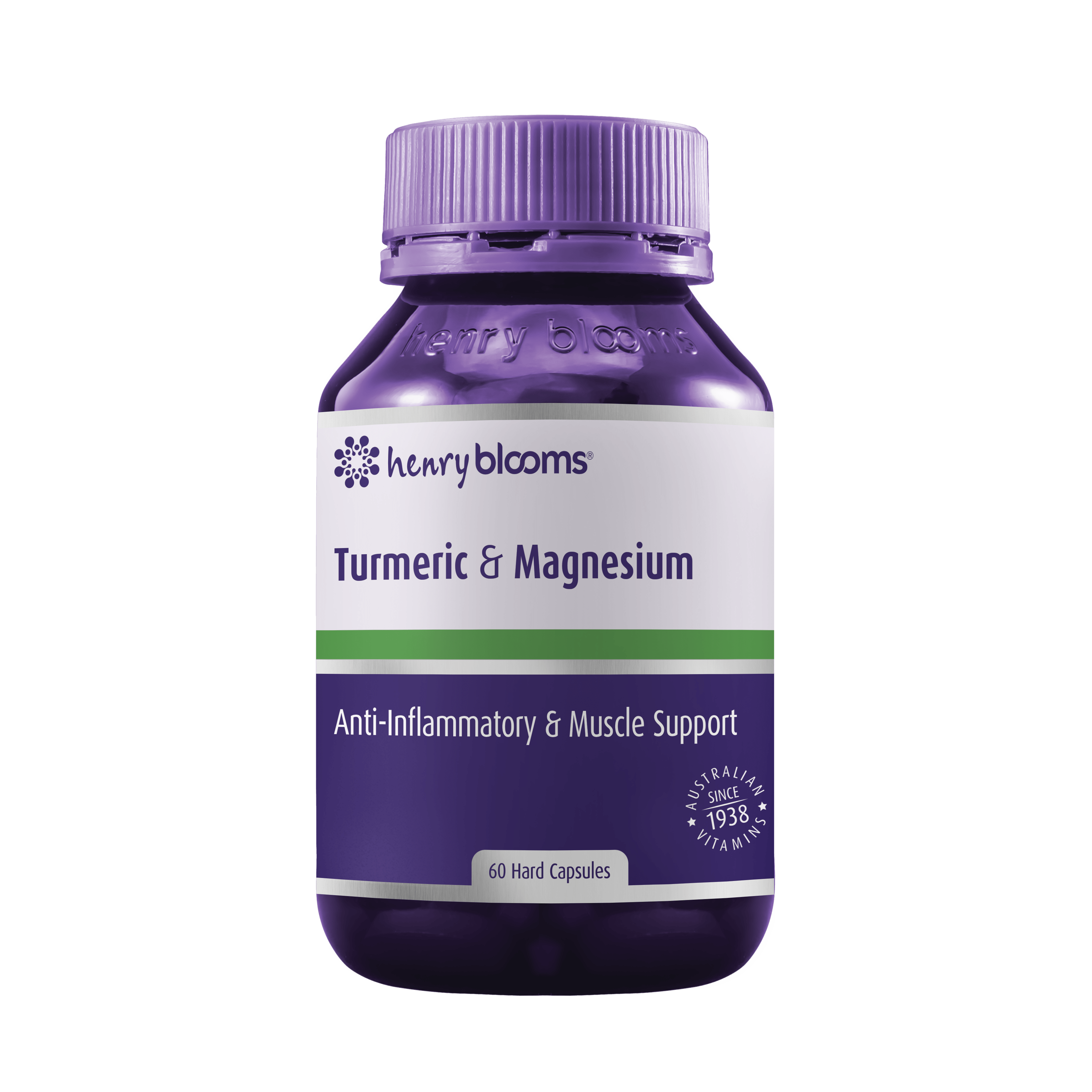Henry Blooms Turmeric and Magnesium 60 Capsules 1