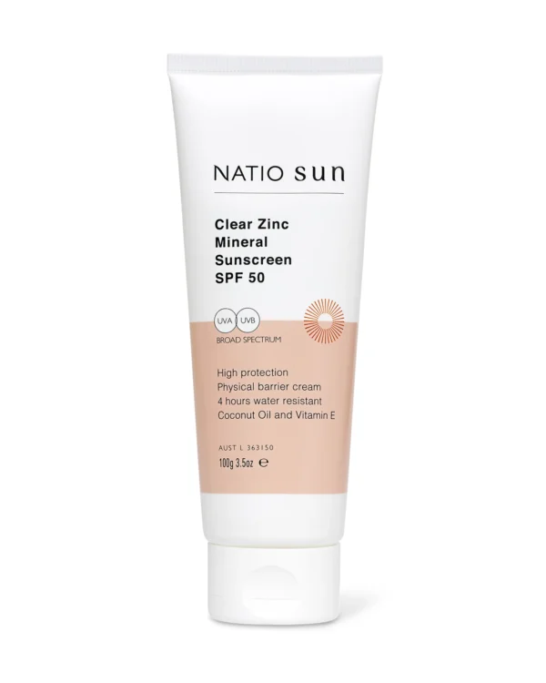 Natio Clear Zinc Mineral Sunscreen SPF 50 100ml