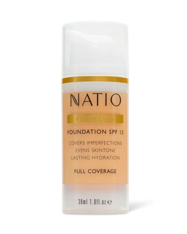 Natio Flawless Foundation SPF 15 Light Honey