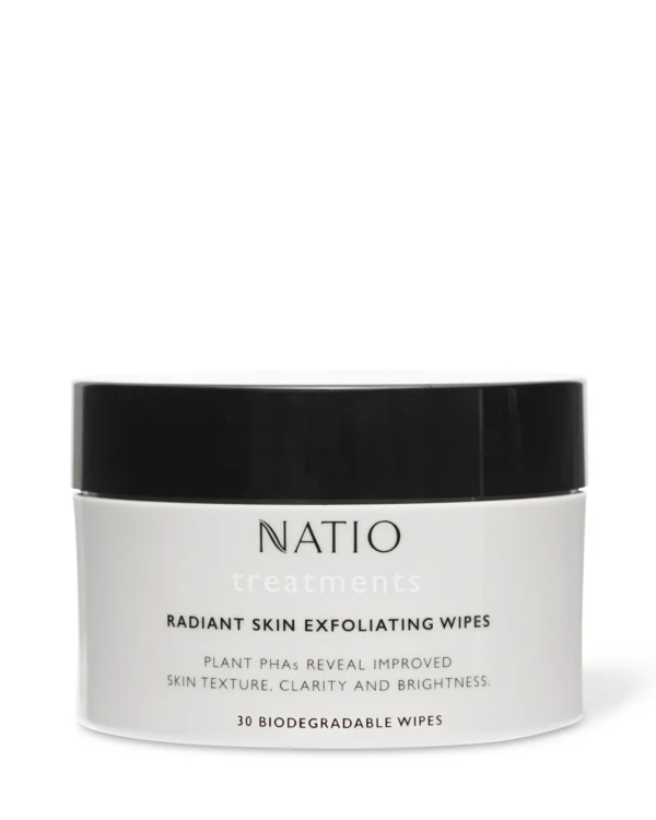 Natio Radiant Skin Exfoliating Wipes 30s