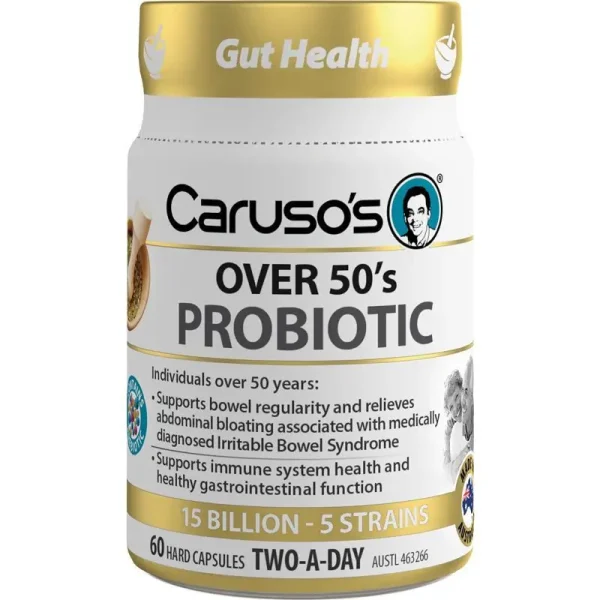 Carusos Probiotic Over 50s 60 Capsules