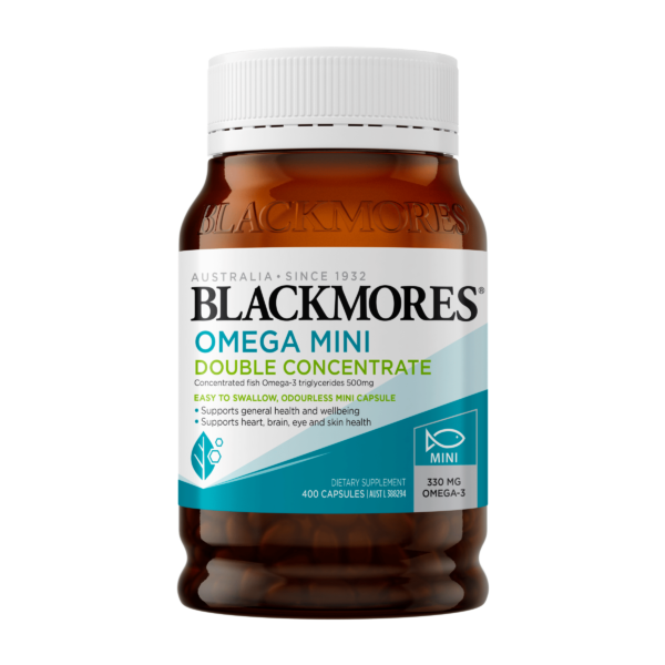 Blackmores Mini Omega Double Concentrate Fish Oil 400 Capsules