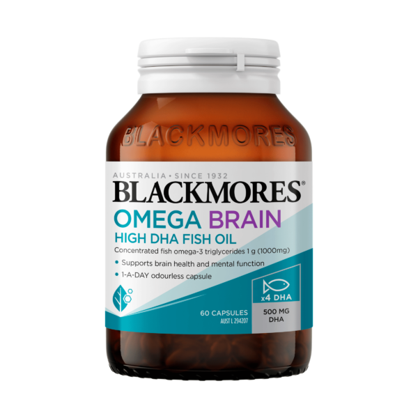 Blackmores Omega Brain High DHA Fish Oil 60 Capsules