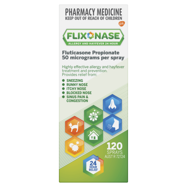Flixonase Allergy & Hayfever 24-Hour Nasal Spray 120 Doses – Fast Relief from Allergies