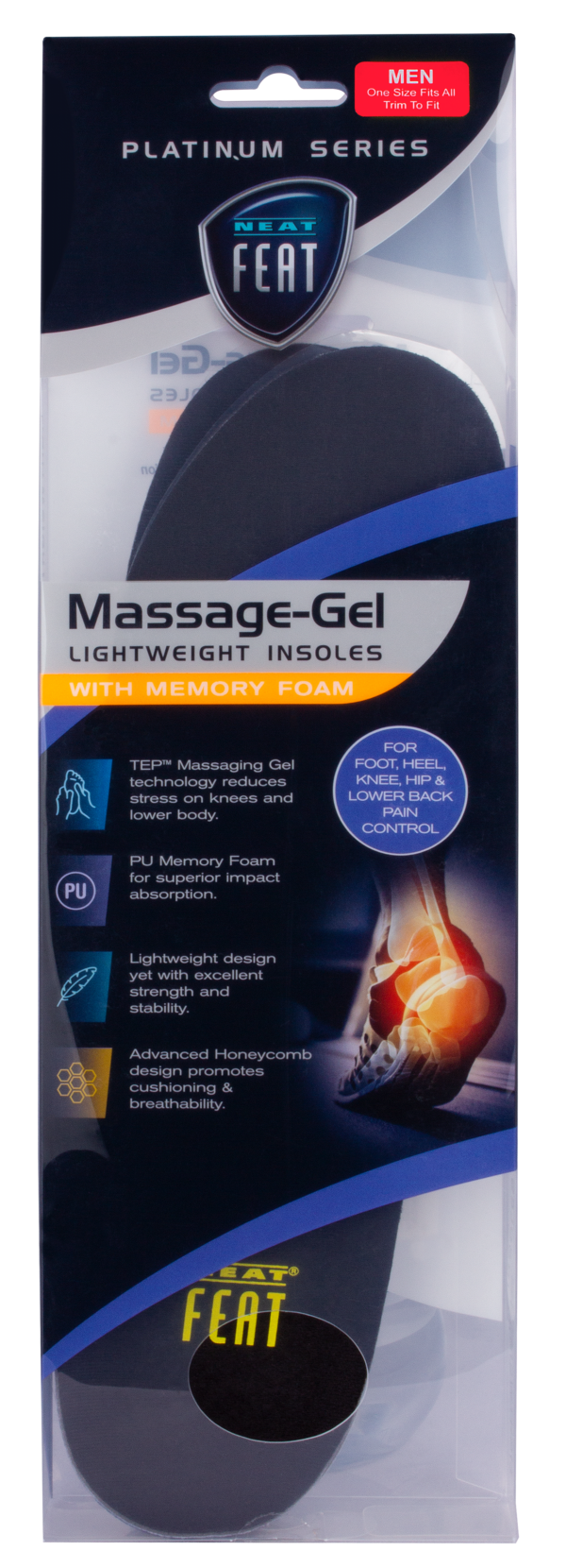Neat Feat Massage Gel Insoles - Men