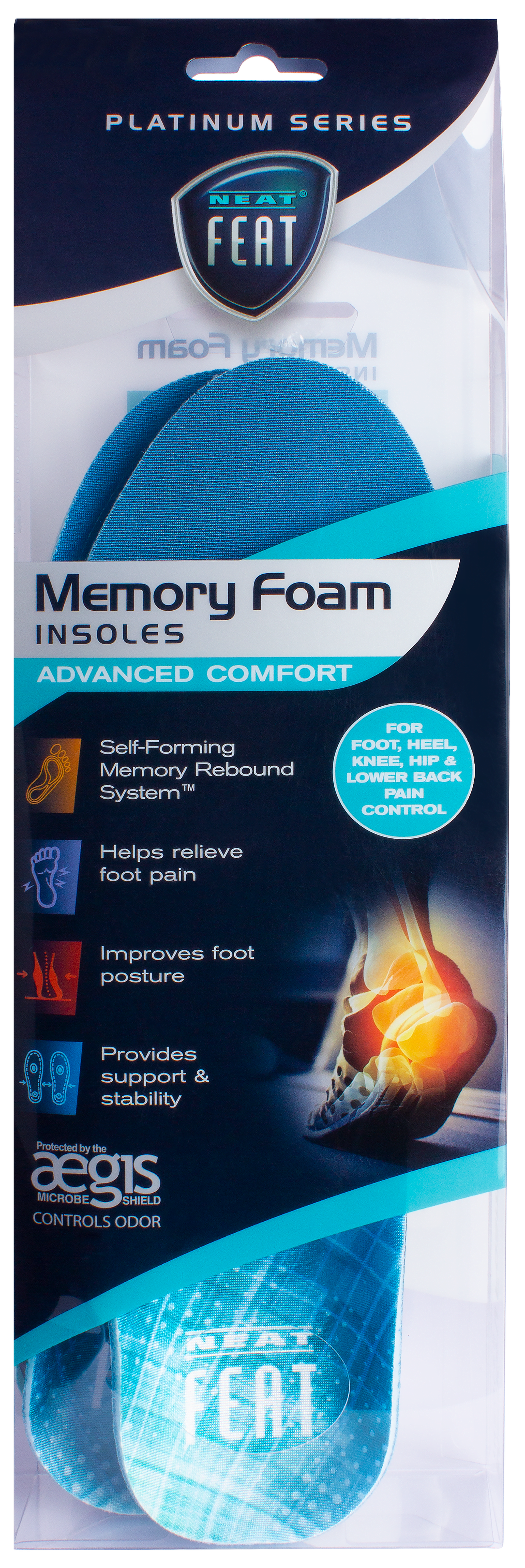 Neat Feat Memory Foam Insoles - Men