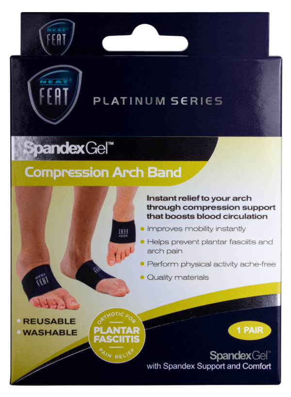 Neat Feat Spandex Gel Compression Arch Band Medium