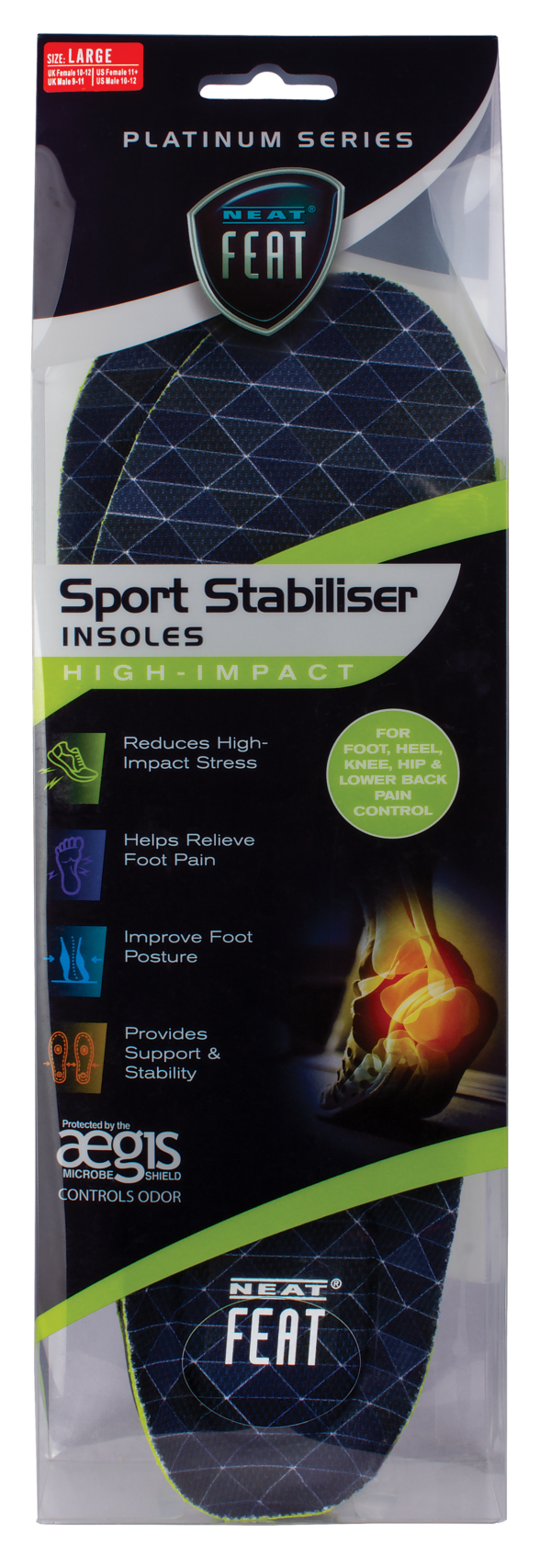 Neat Feat Sport Stabiliser High Impact Insole Large