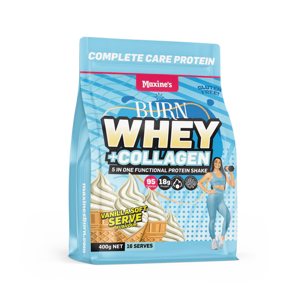 Maxine's Burn Whey + Collagen Protein 400g - Vanilla
