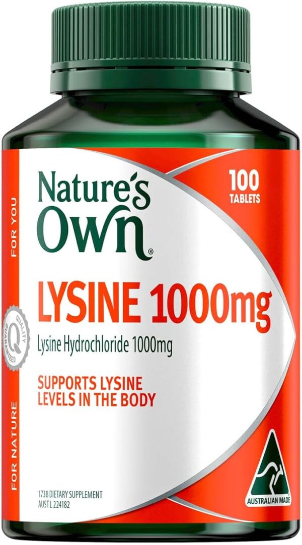Nature's Own Lysine 1000mg Tablets
