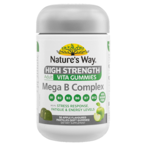 Nature's Way High Strength Adult Mega B Complex 50 apple flavoured gummies