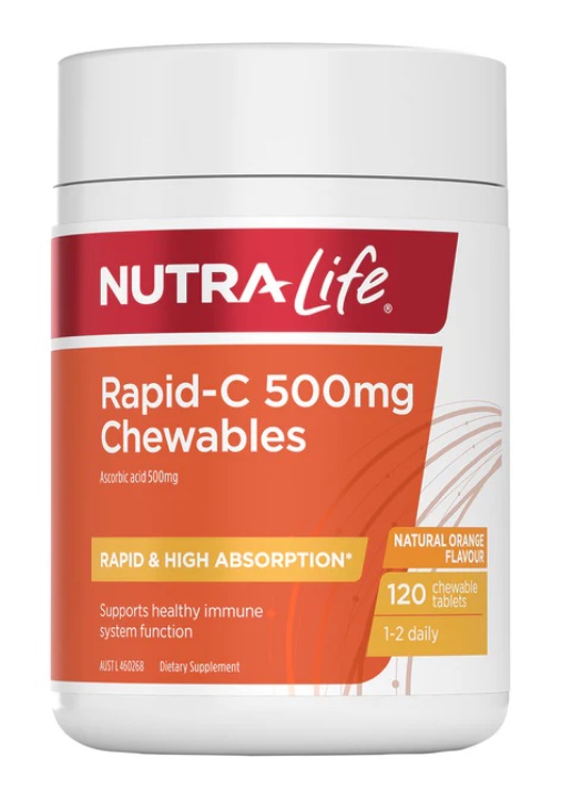 Nutra-Life Rapid-C 500mg 120 Chewable Tablets