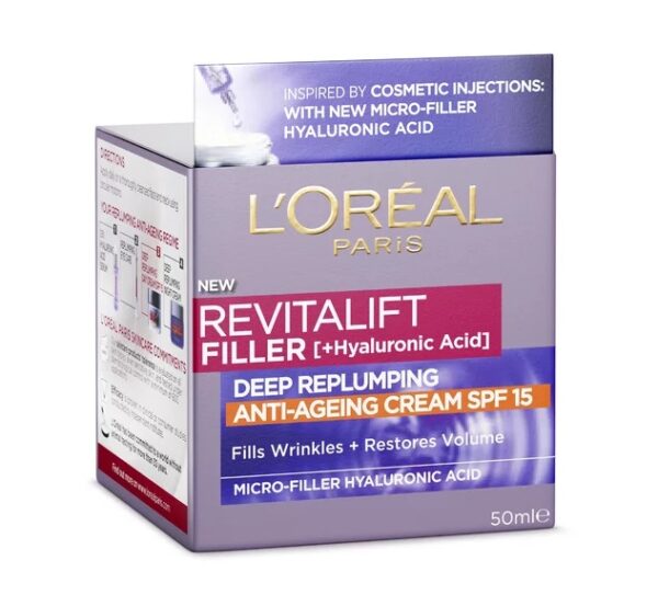 L'Oreal Paris Revitalift Filler Hyaluronic Acid Day SPF15 Cream 50mL
