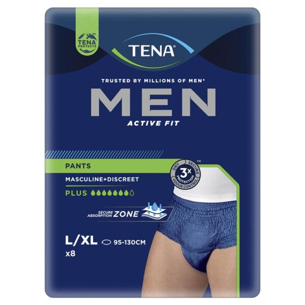 Tena Pant Men Active Fit Plus Large 8 Pack