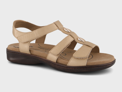 Homyped Dream Strap Sandal Light Gold D Fitting