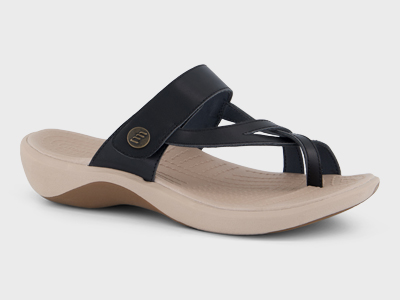 Homyped Fargo Toe Thong Black C+ Fitting