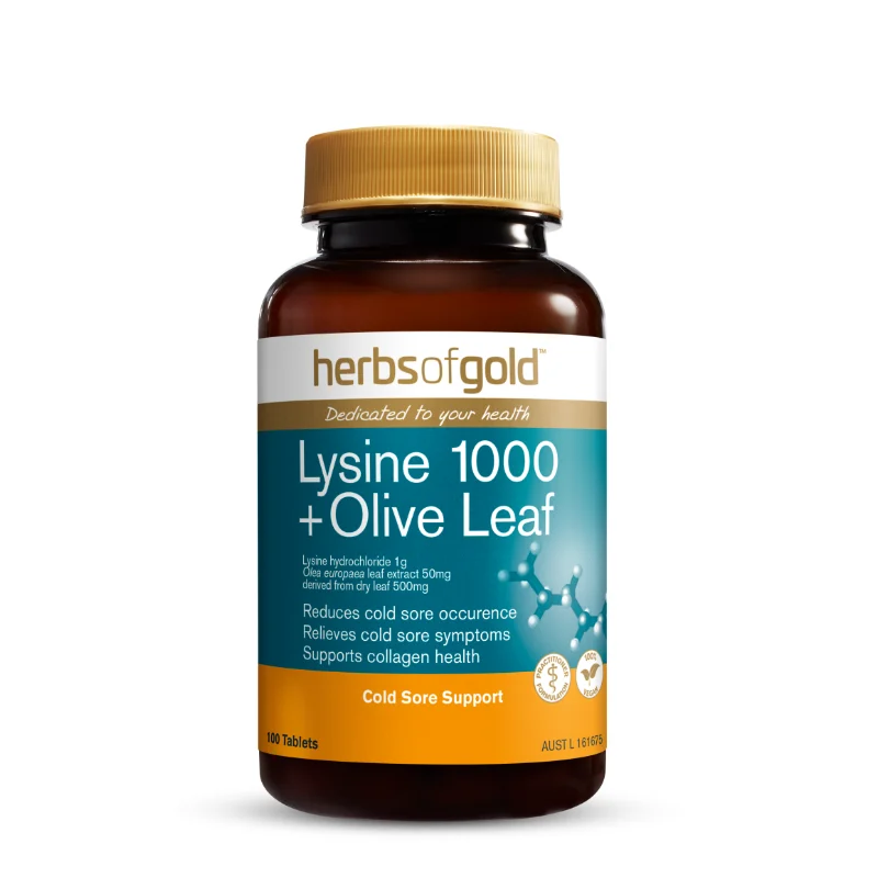 Herbs-of-Gold-Lysine-1000-Olive-Leaf-100-Tablets