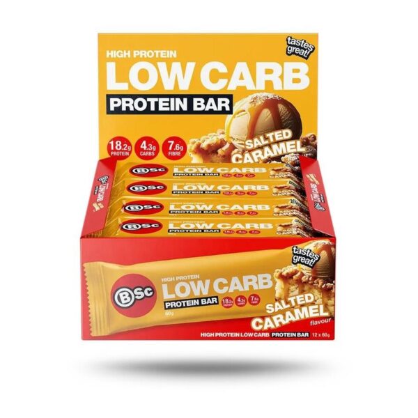 BSc High Protein Low Carb Protein Bar Salted Caramel 12P