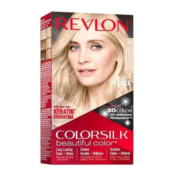 3X BUNDLE! Revlon ColorSilk Permanent Hair Colour Dye 04 Ultra Light Natural Blonde