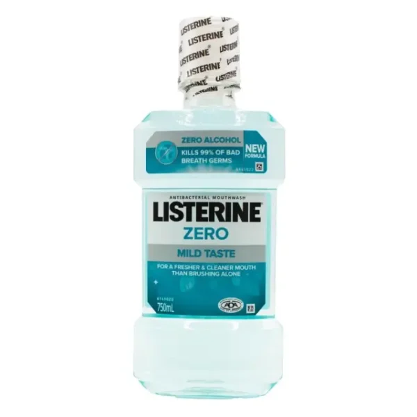 Listerine Antibacterial Mouthwash Mild Taste 750ml Mouth Freshener Zero