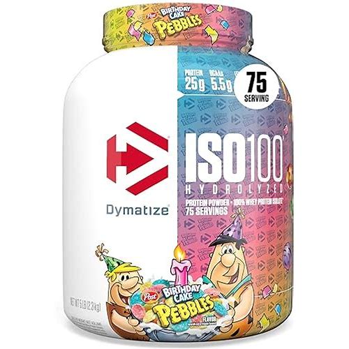 Dymatize ISO 100 Hydrolyzed Protein – 2.3kg Birthday Cake Pebbles