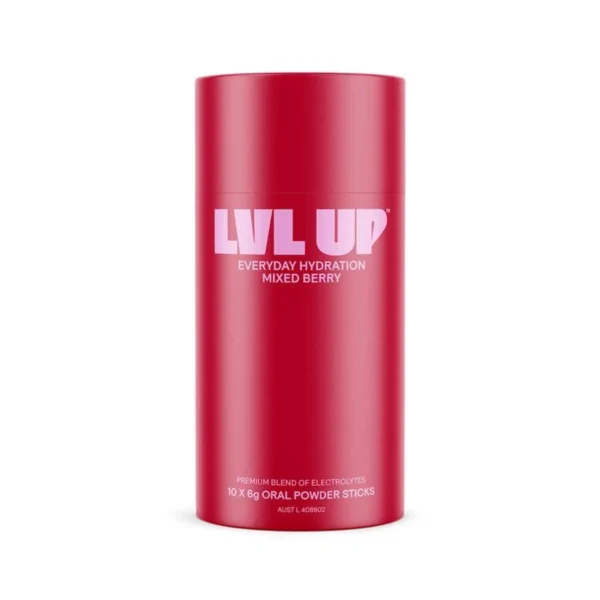 Lvl Up Everyday Hydration Sticks - Mixed Berry Flavor 10 Pack