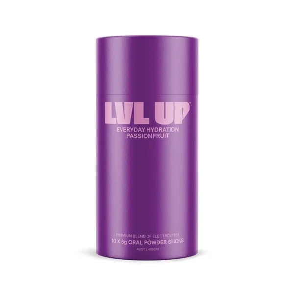 Lvl Up Everyday Hydration Sticks - PassionFruit Flavor 10 Pack