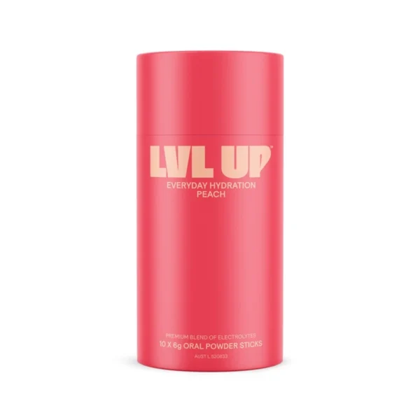 Lvl Up Everyday Hydration Sticks - Peach Flavor 10 Pack