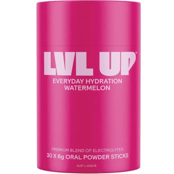 Lvl Up Everyday Hydration Sticks Watermelon 30 Pack