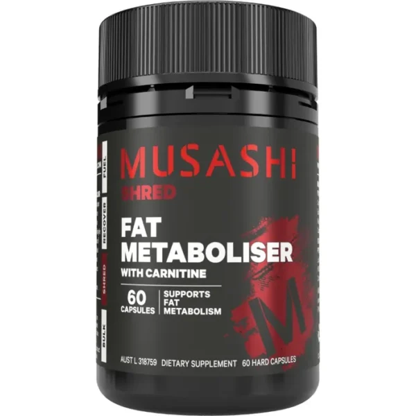 Musashi Fat Metaboliser with Carnitine 60 Capsules